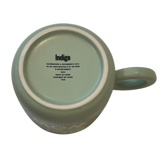 INDIGO MUG 'MOM is just WOW upside down' Mothers Day Gift Light Green Ceramic - Picture 6 of 9